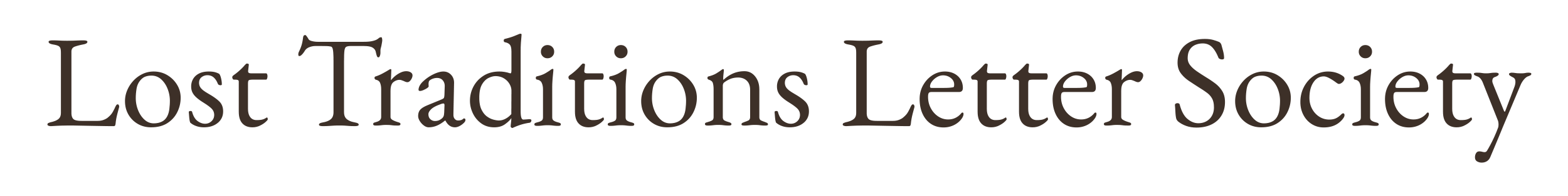 Lost Traditions Letter Society